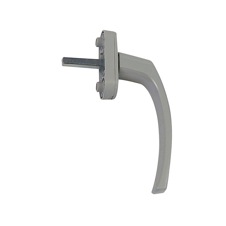 Poignée aluminium pour fenêtre bois argent RAL 9006