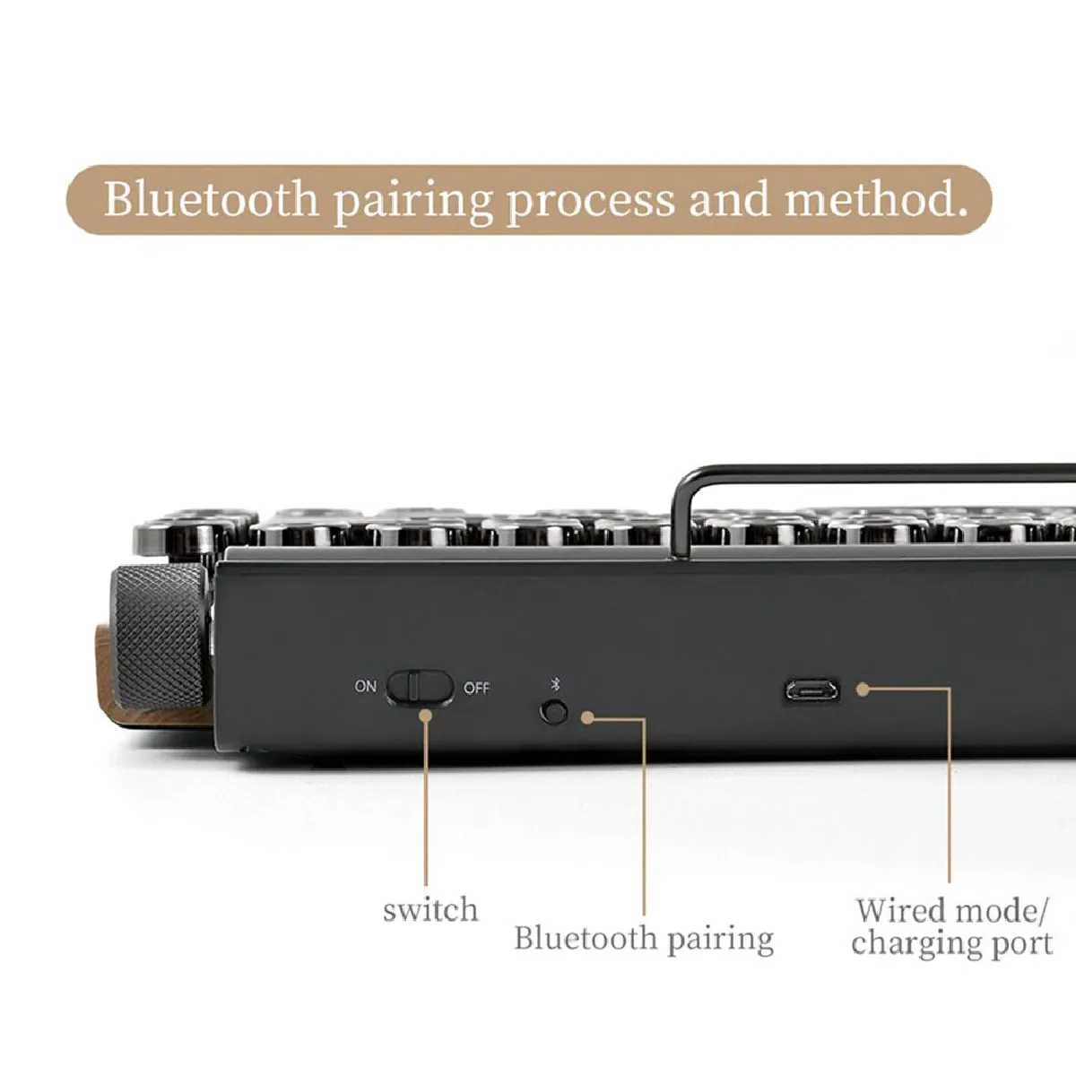 Universal Clavier mécanique USB 84 touches - Couleur bois