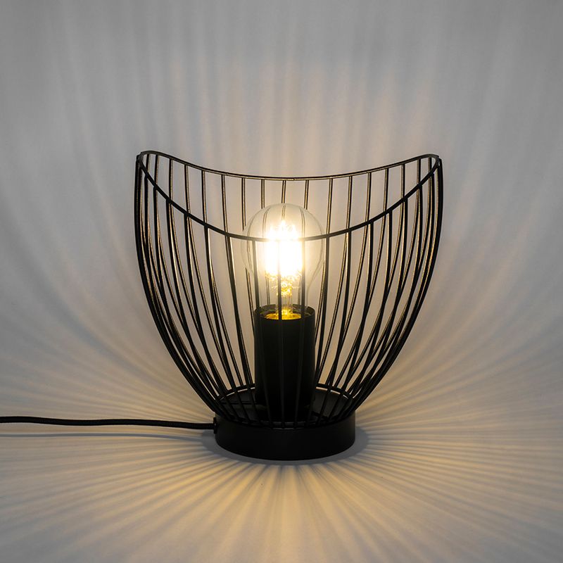 Moderne tafellamp zwart 20 cm - Pua