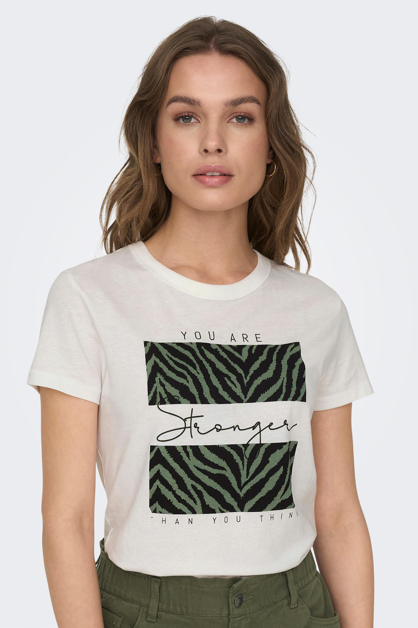Camiseta oversized de manga curta com estampa.