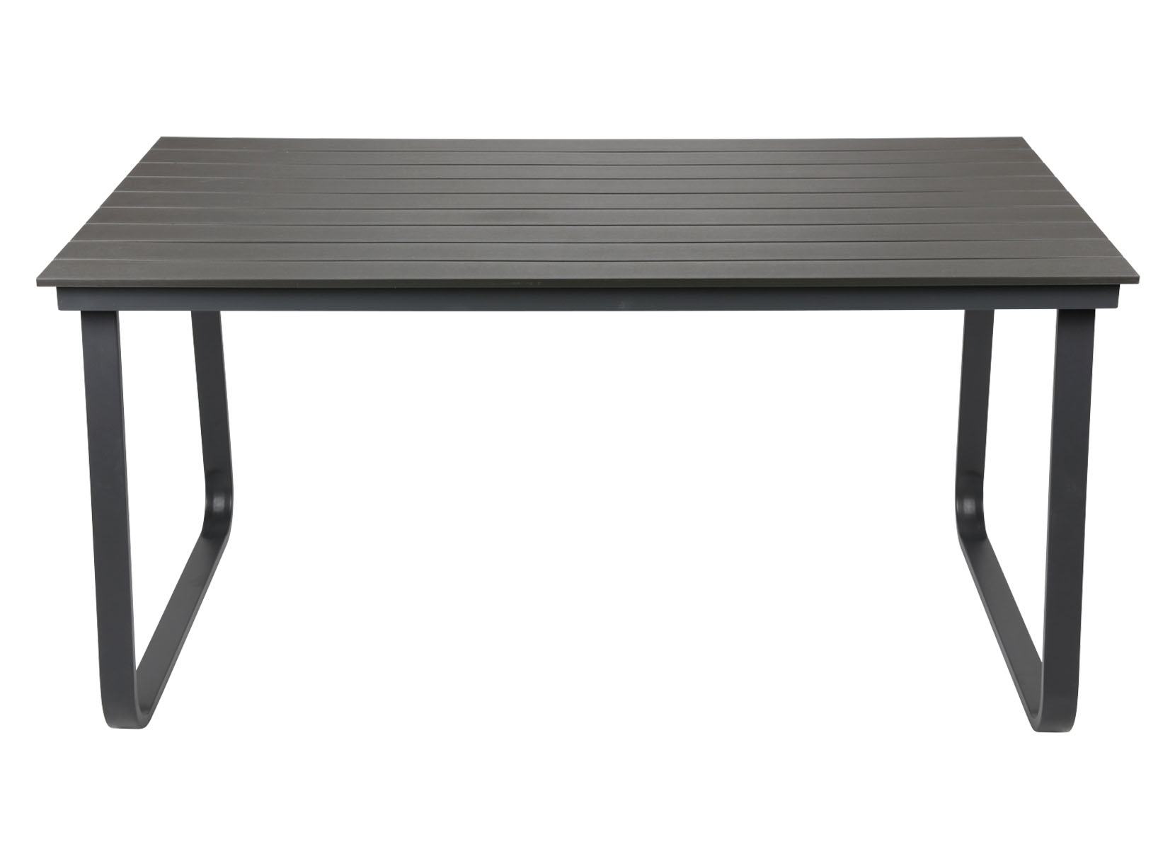 Gartentisch in Holzoptik 150x90x74cm Anthrazit
