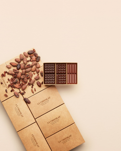 Coffret Carrés Dégustation 30 pièces | Le Chocolat Alain Ducasse 150g