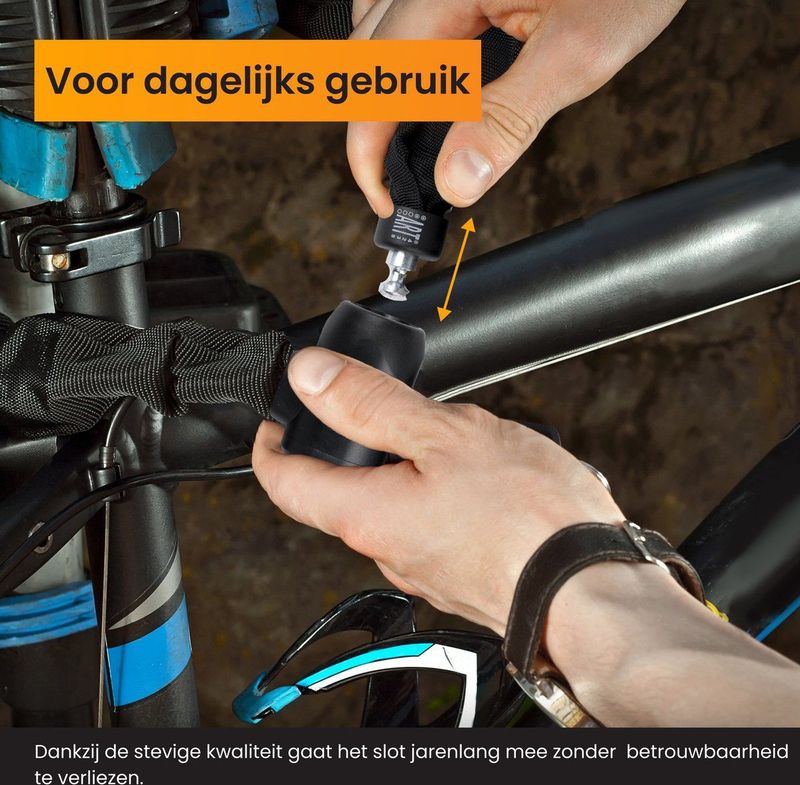 R2B - Kettingslot - ART 2 - Fietsslot - Gecertificeerd - Voor E-Bikes & Fietsen