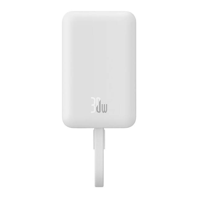 Powerbank Baseus Magnetic Mini 10000mAh, USB-C 30W MagSafe (hvid)