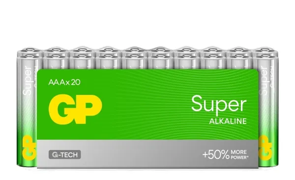 GP Super Alkaline - Batteri 20 x AAA / LR03 - Alkaline