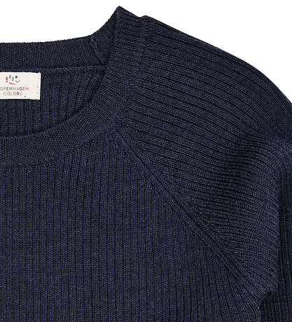 Copenhagen Colors Bluse - Strick - Wolle - Navy