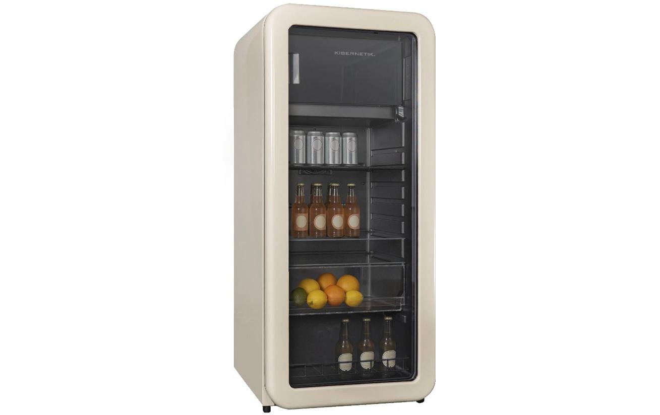 Getränkekühlschrank RKS149 Rechts, Beige<br>Retrokühlschrank