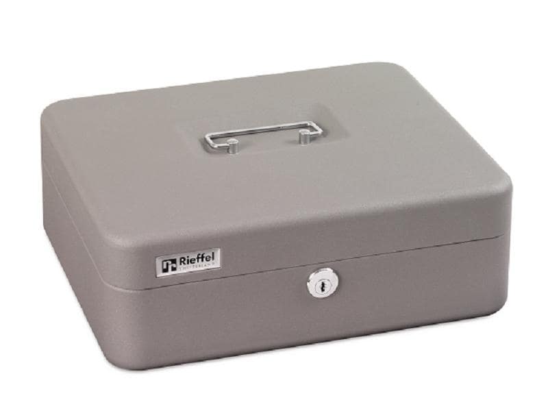 Robert Rieffel Geldkassette Moneta-Basic-Ch 30 x 24.2x 10.6 Geldkasten mit Schlüssel