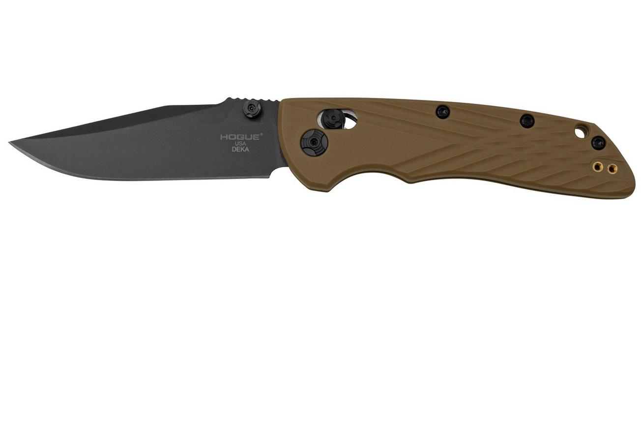 Hogue Deka 24377, Flat Dark Earth Polymer, Magnacut Clip Point, zakmes