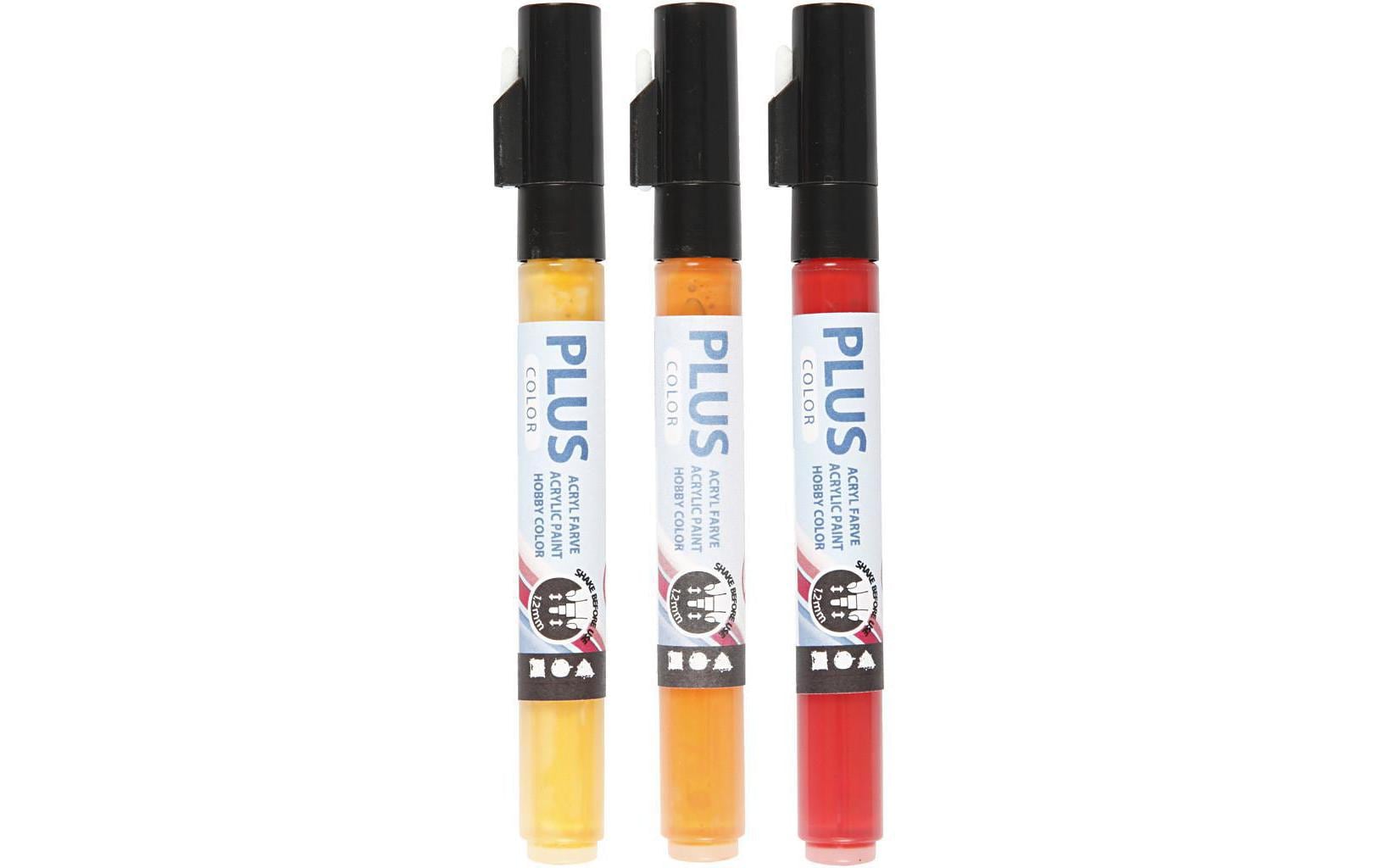 Acrylmarker Plus Color 3er SetAcrylstifte für Z. B. Steine anmalen