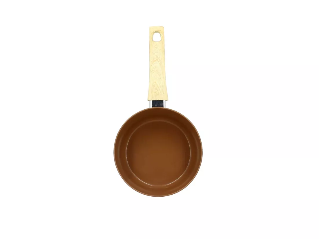 Menastyl - Casserole 18cm Colorama Noisette - En Aluminium - Revetement Antiadhesif En Ceramique