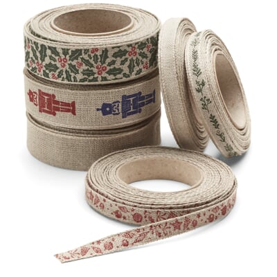 Geschenkband Leinen 2,5 cm, Nussknacker