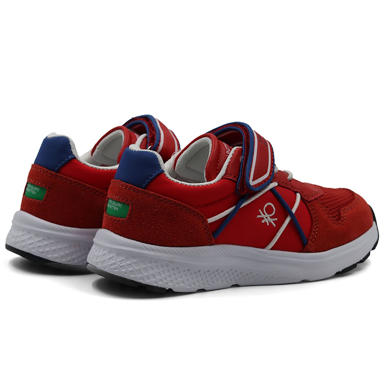 Benetton Baskets en Toile Ascent rouges