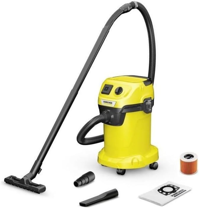 Nass- und Trockensauger KARCHER WD 3 P V-19/4/20 - Behälter aus Polypropylen 19 L - 1000 W (tragbare Steckdose)