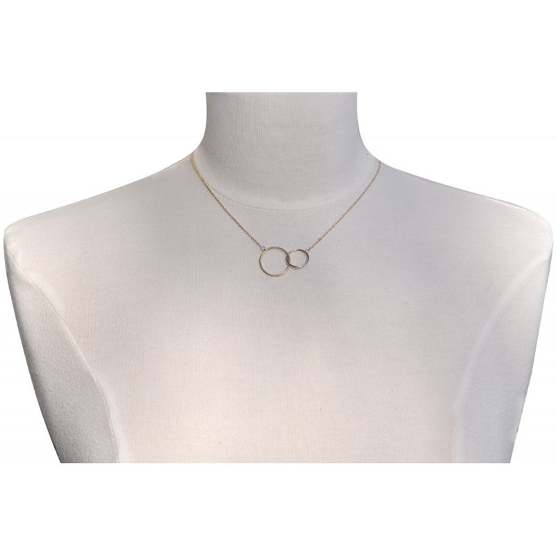 Collier Plaqué Or Deux Cercles