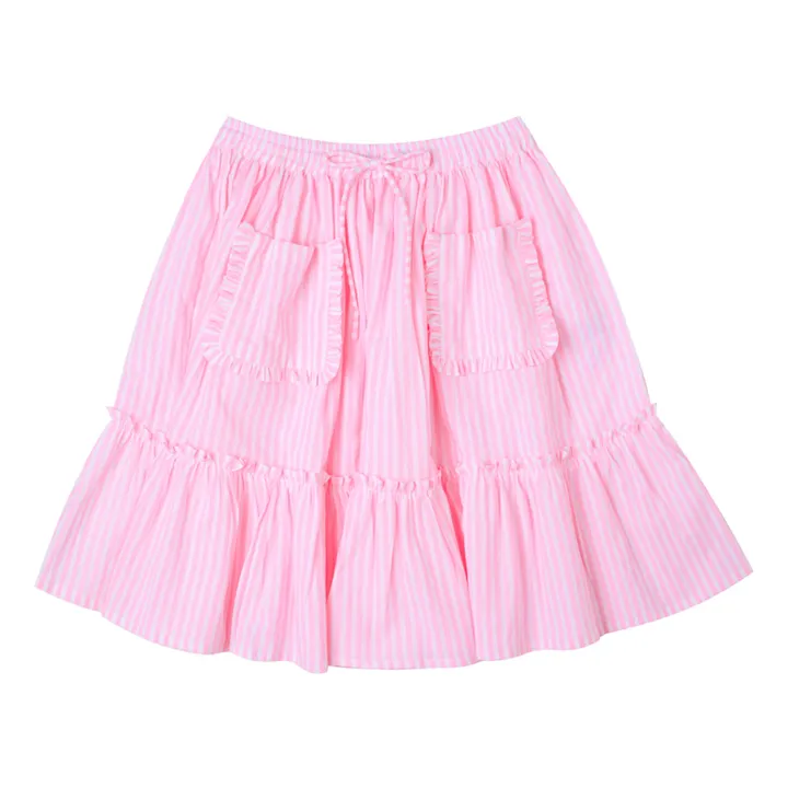 Kidsagogo Jupe Pia Rayée | Rose