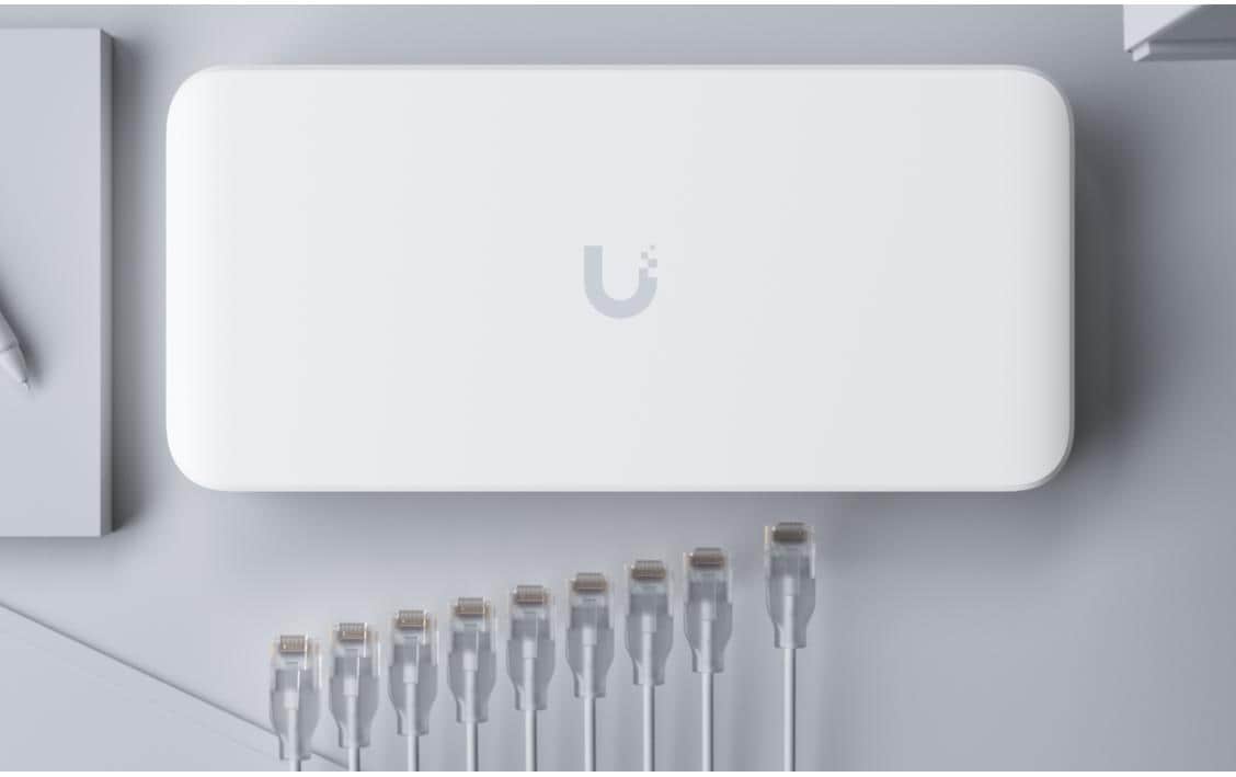 PoE++ Switch UniFi Flex 2.5G PoE 9 Port<br>Kompakter 8-Port 2.5 GbE PoE++ Switch mit 10 GbE RJ45/SFP+ Uplink für flexible Netzwerkintegrationen