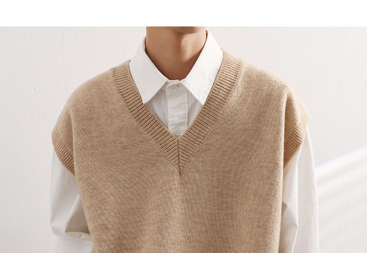 Femilina - V-hals effen trui vest