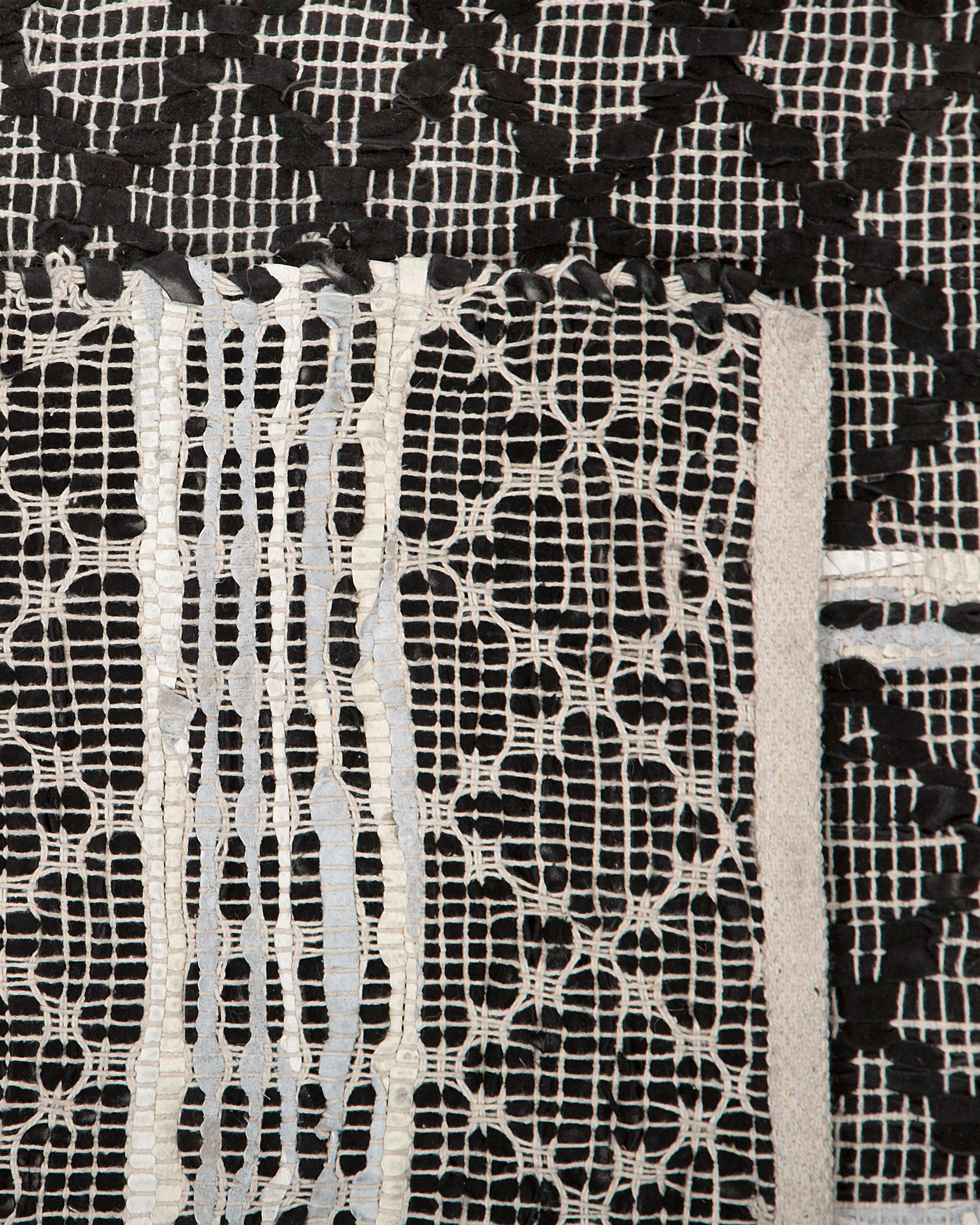 Vloerkleed FEHIMLI Zwart 140 x 200 cm Leer