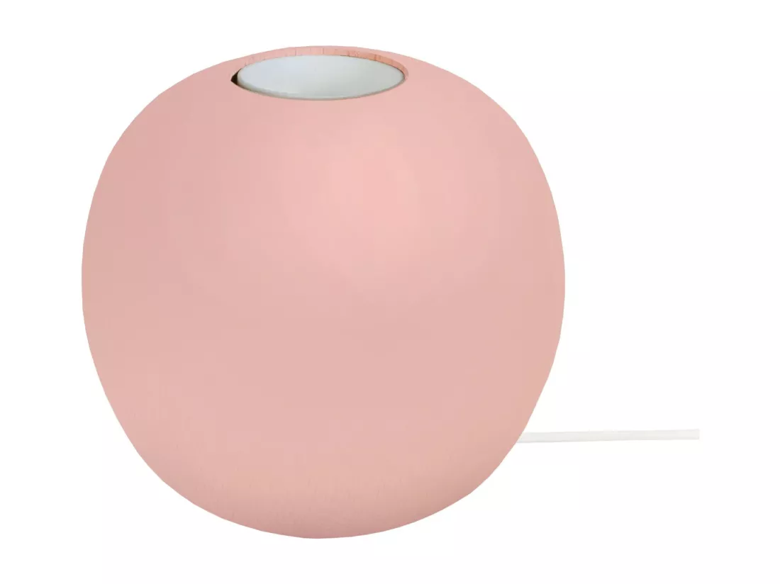 Pied de lampe globe bois rose 10 cm.