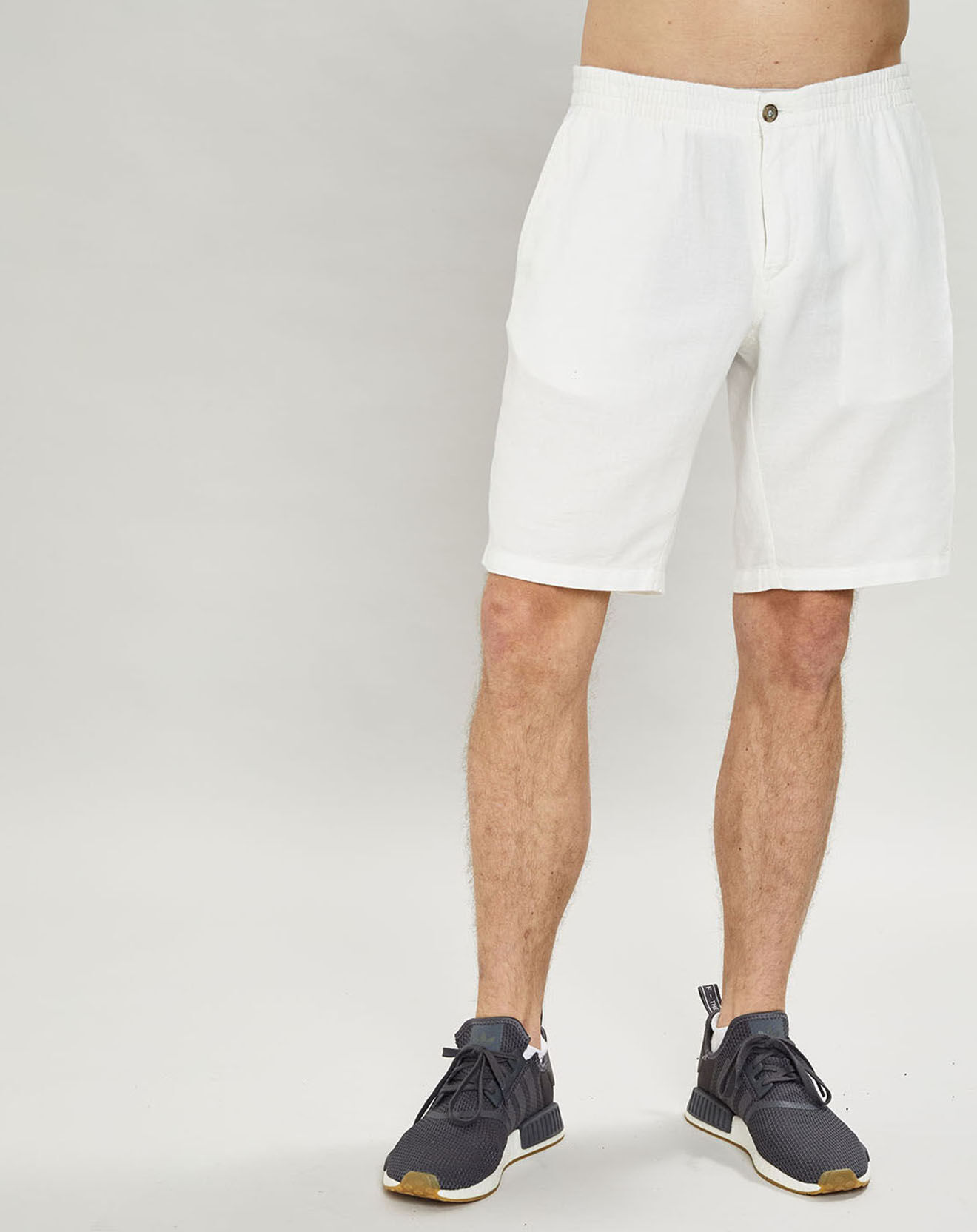Hackett London Bermuda en Lin mélangé crème
