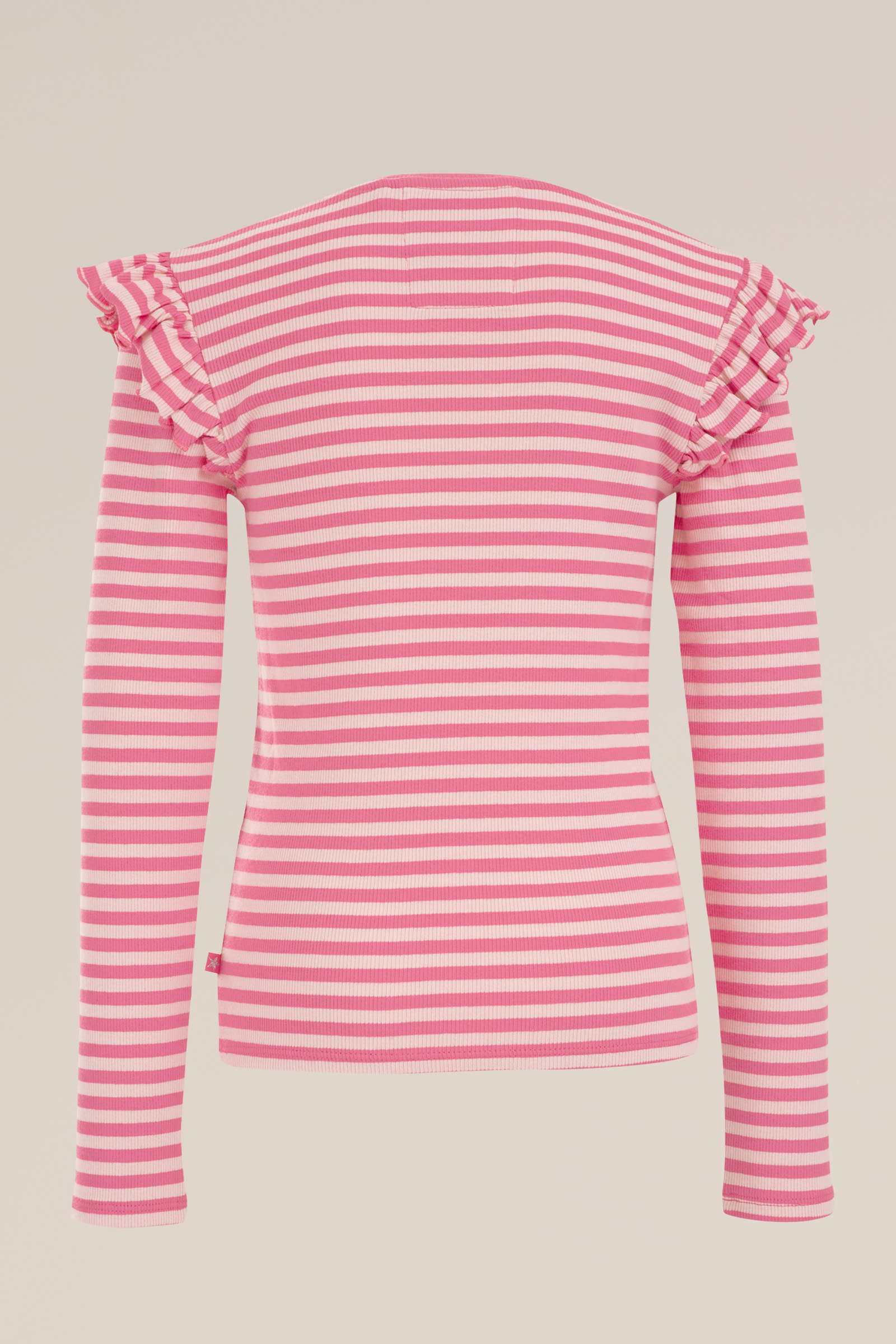 Meisjes gestreept T-shirt WE Fashion Lichtroze
