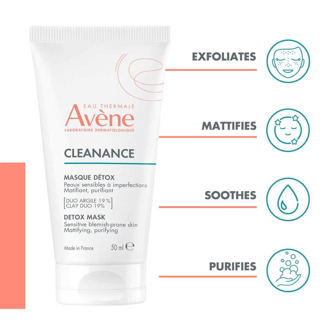 AVENE  Cleanance Máscara Detox de Rosto - 50ml