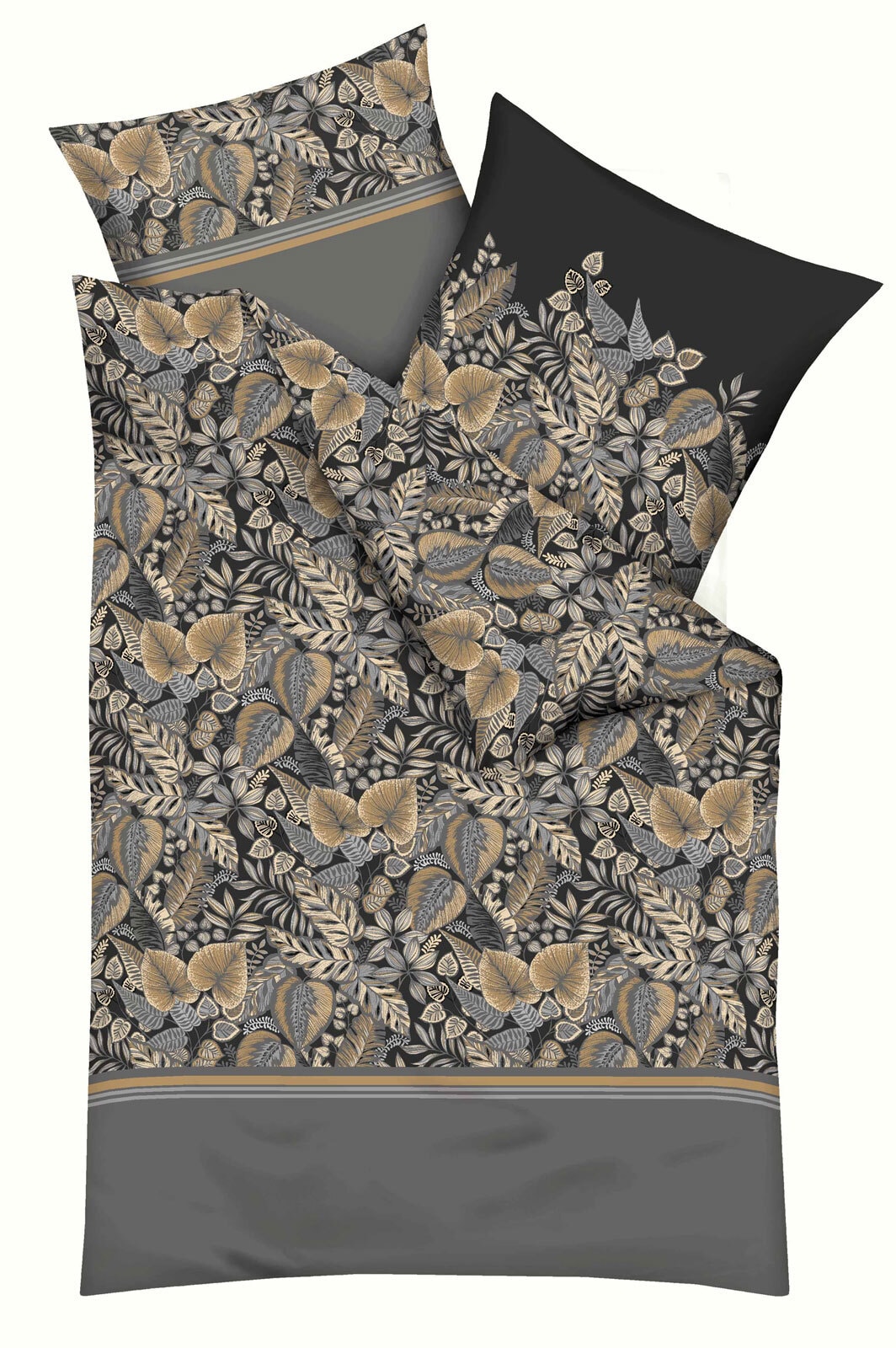 kaeppel Satin-Bettwäsche TIKA 135 x 200 cm schwarz