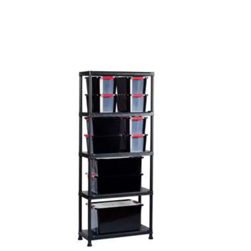 Keter Plus shelf 75/5 - 5 Planken - 75x32x176 cm - Zwart