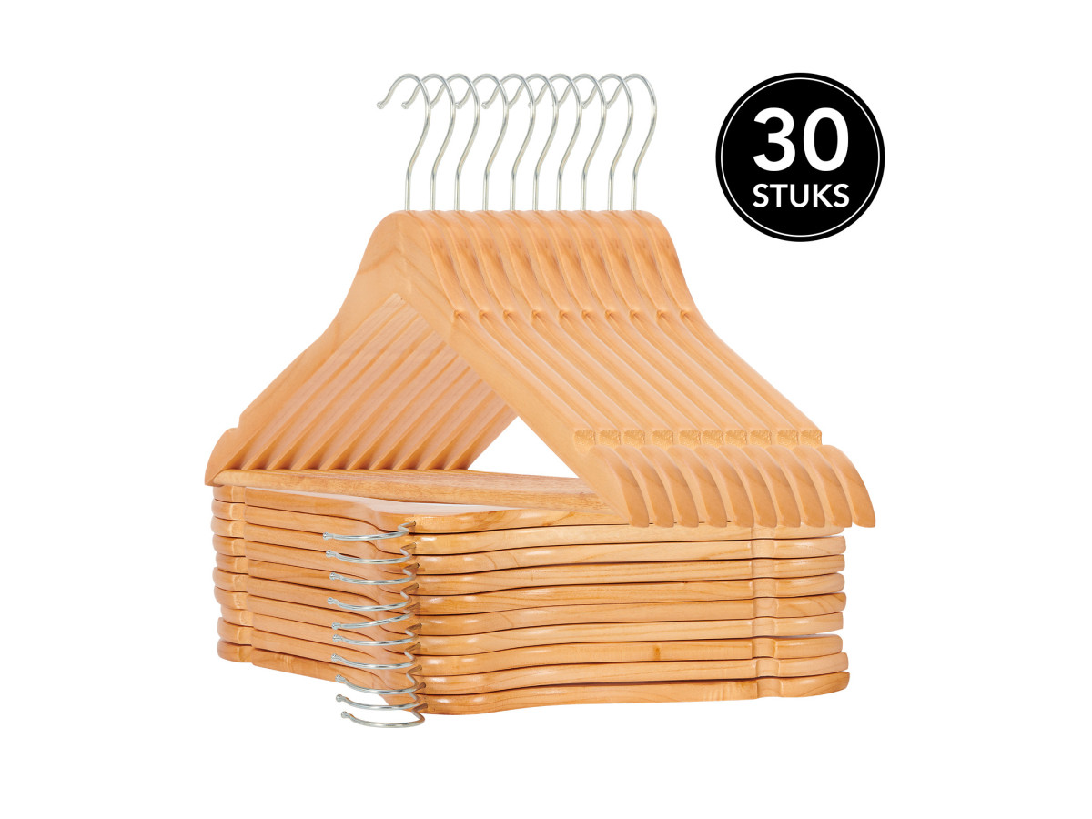 Infinity goods set van 30 kledinghangers - Wood