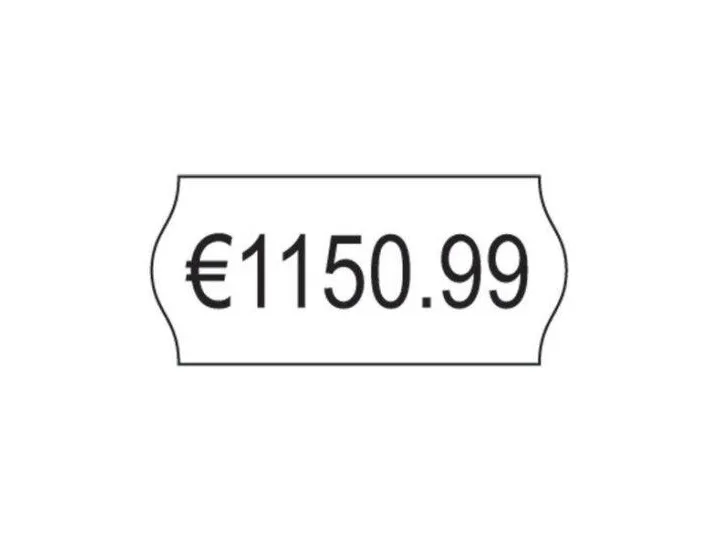 Prisetiket Avery PLR1226 hvid 26x12 mm aftagelige - (15.000 etiketter)