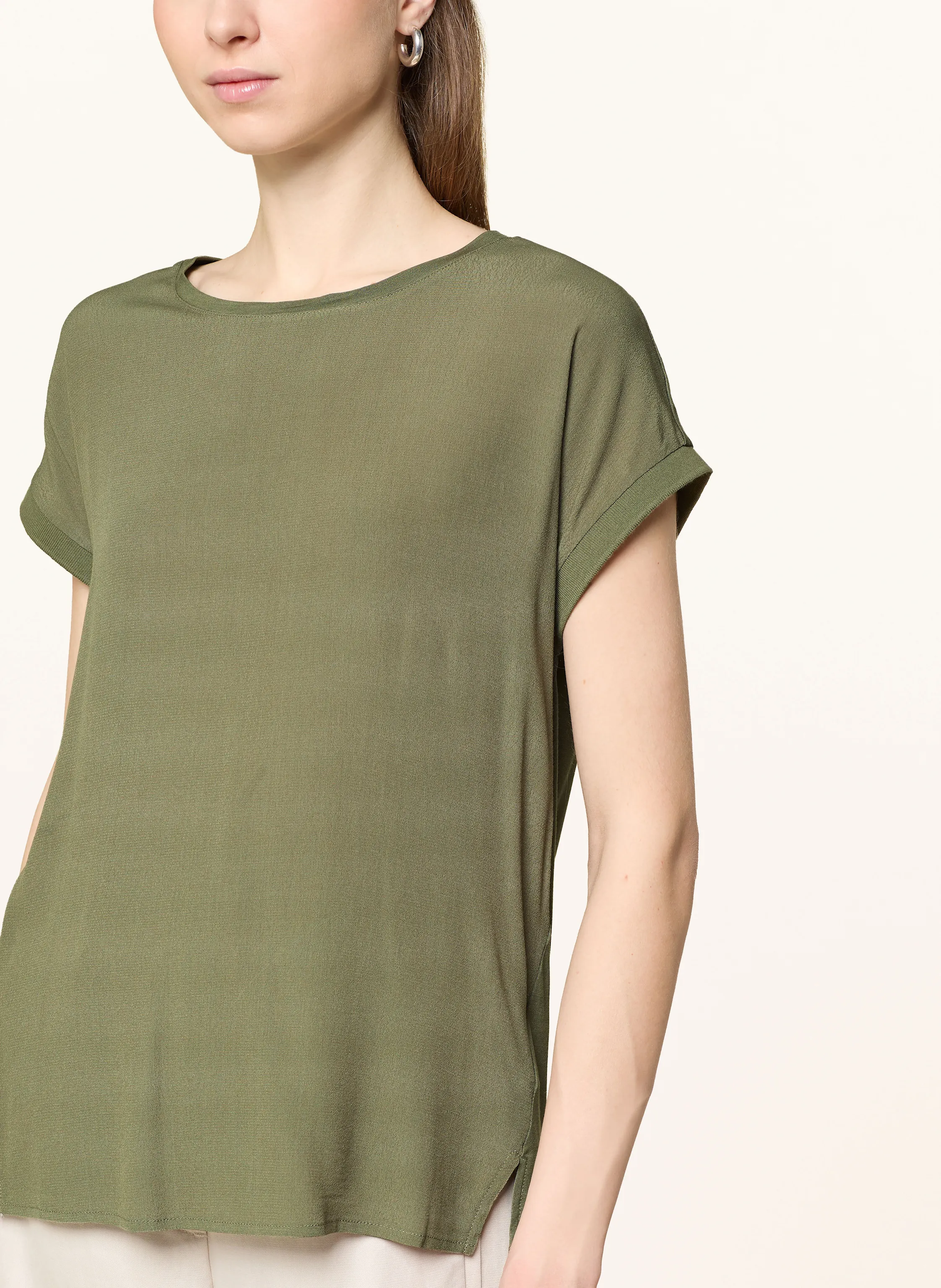 oui Blusenshirt im Materialmix