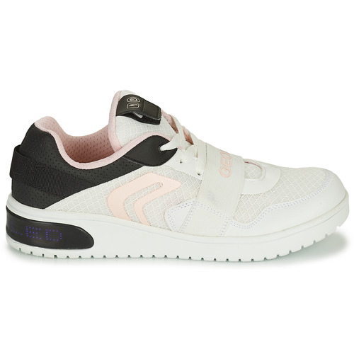 Geox - J XLED G. A - MESH+ECOP BOTT - Blanc / Rose / Noir