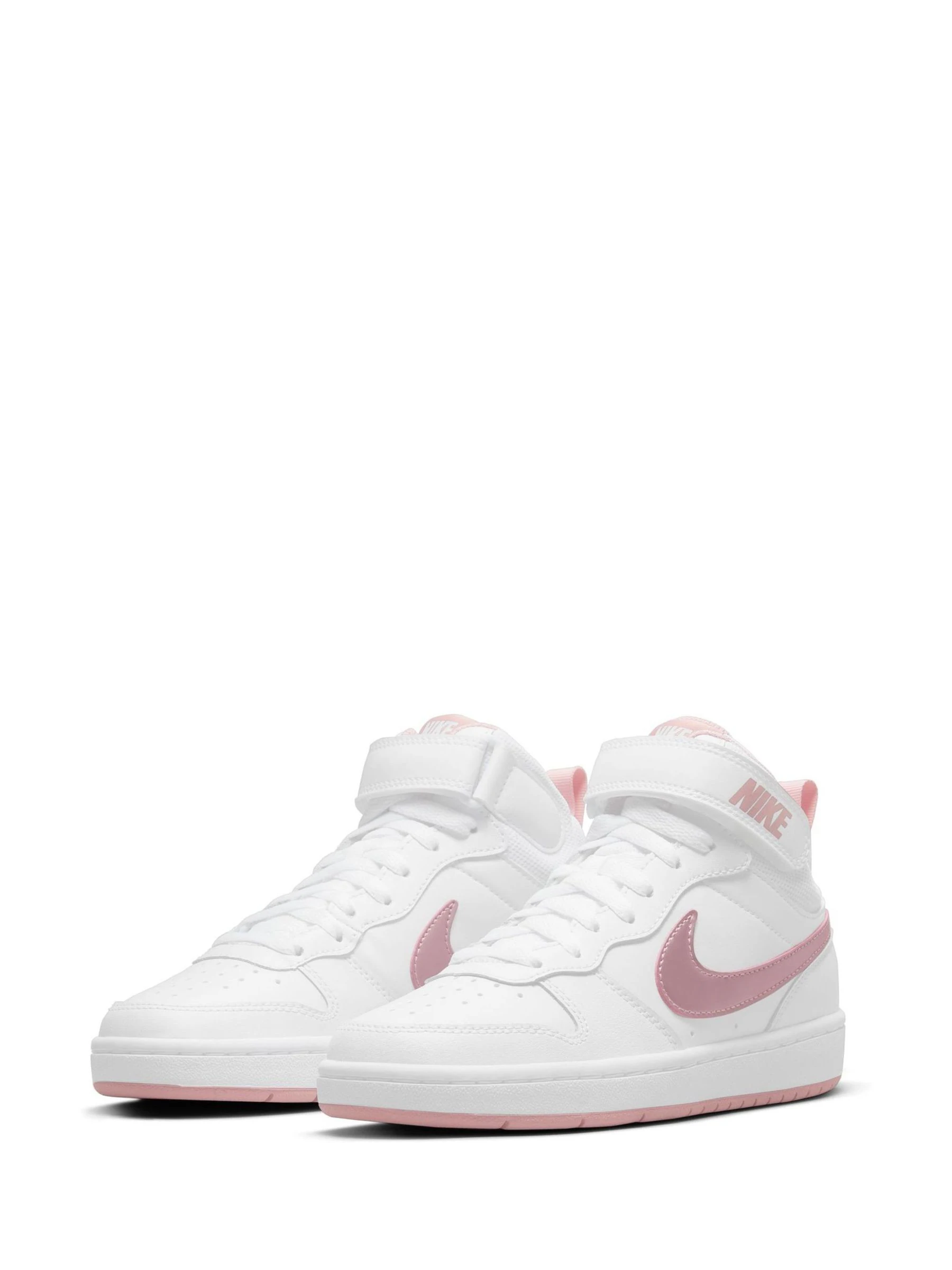 Wit-roze glazuur - Nike Court Borough Mid sneakers voor jeugd