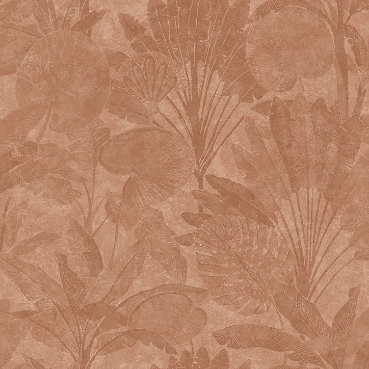 Papier peint à motif vinyle intissé Wahiba orange 53 cm GoodHome