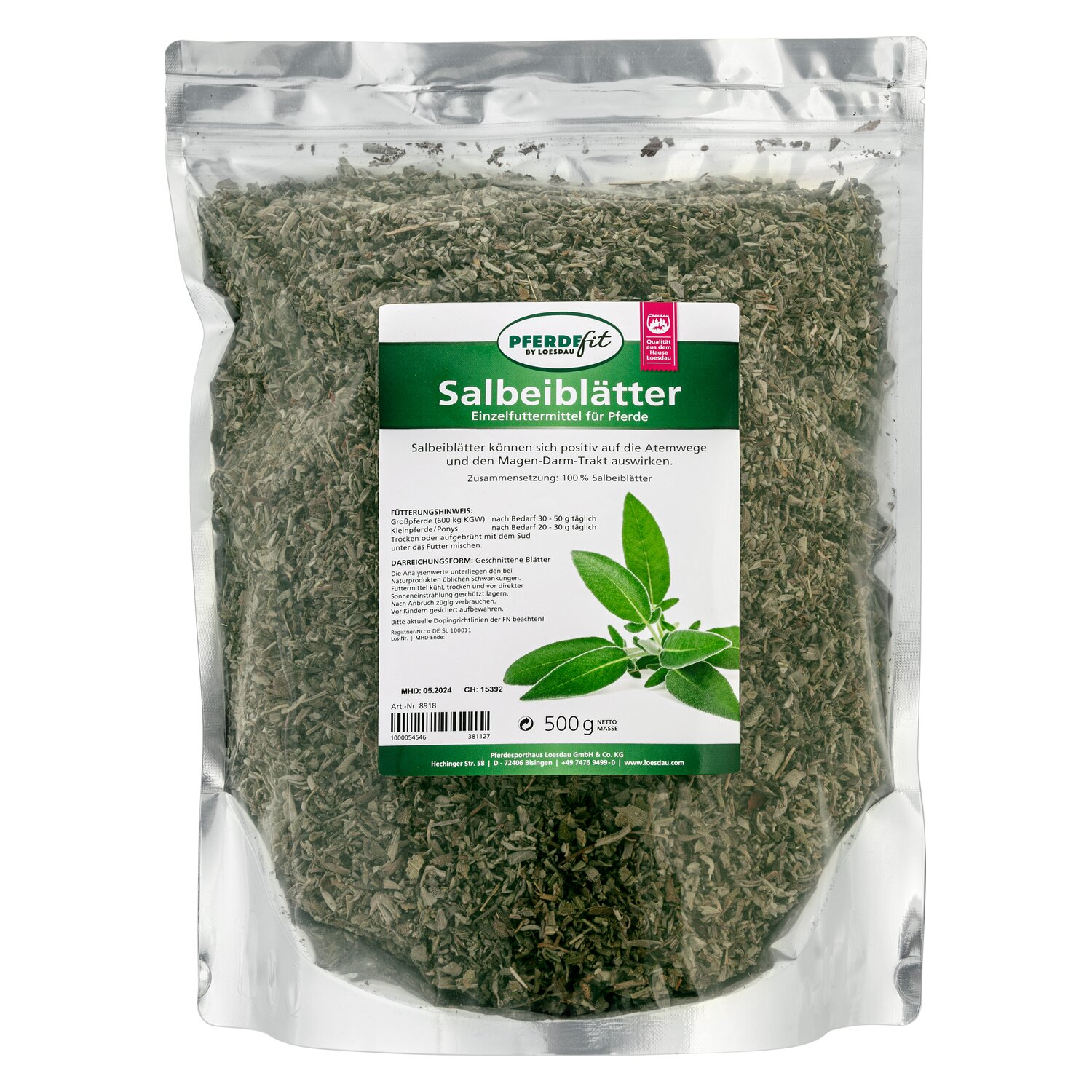 PFERDEfit by Loesdau Salbeiblätter  - 500 g