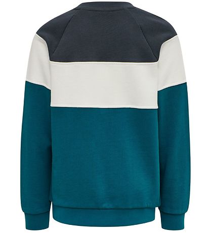 Hummel Sweatshirt - HMLClaes - Türkis/Schwarz