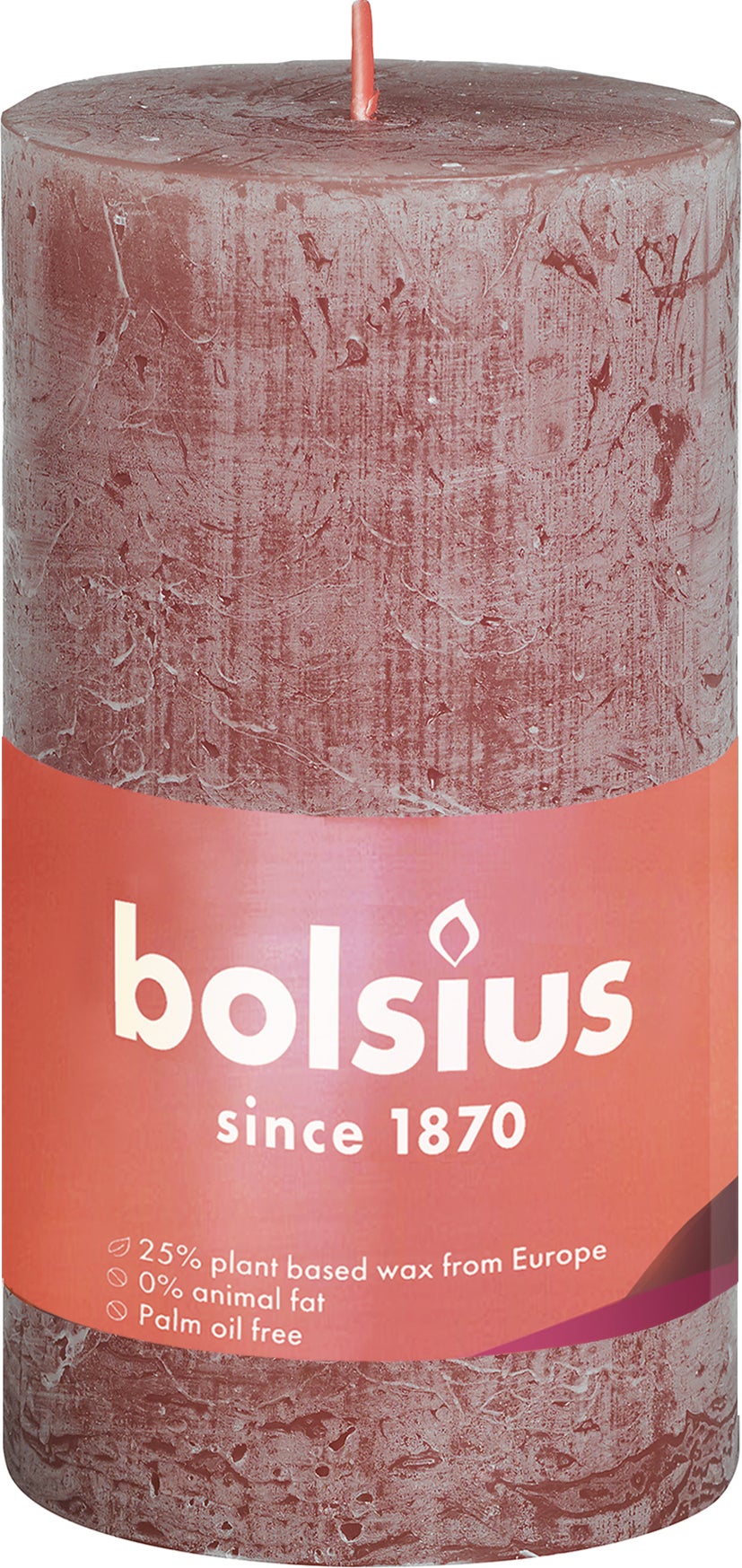 Bolsius stompkaars Rustiek Shine bruin 30 uur D 5 H 10 cm