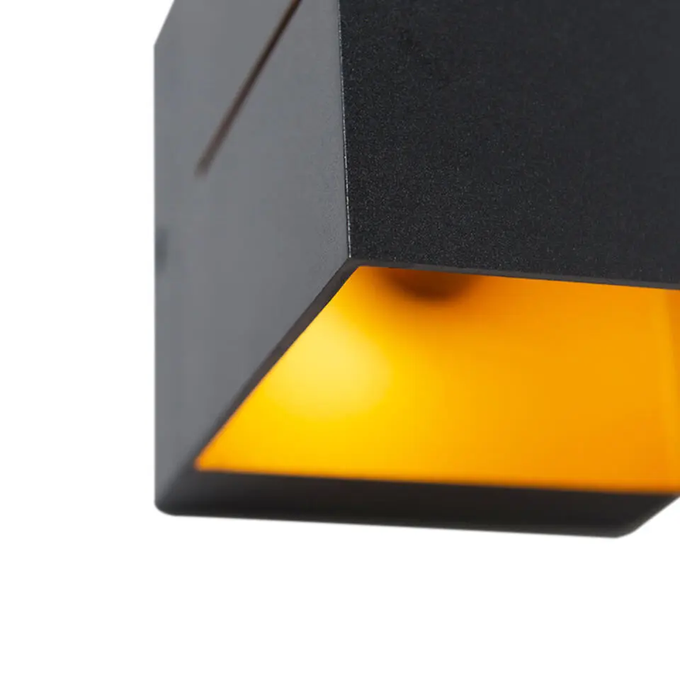 Qazqa wandlampen transfer groove zwart g9