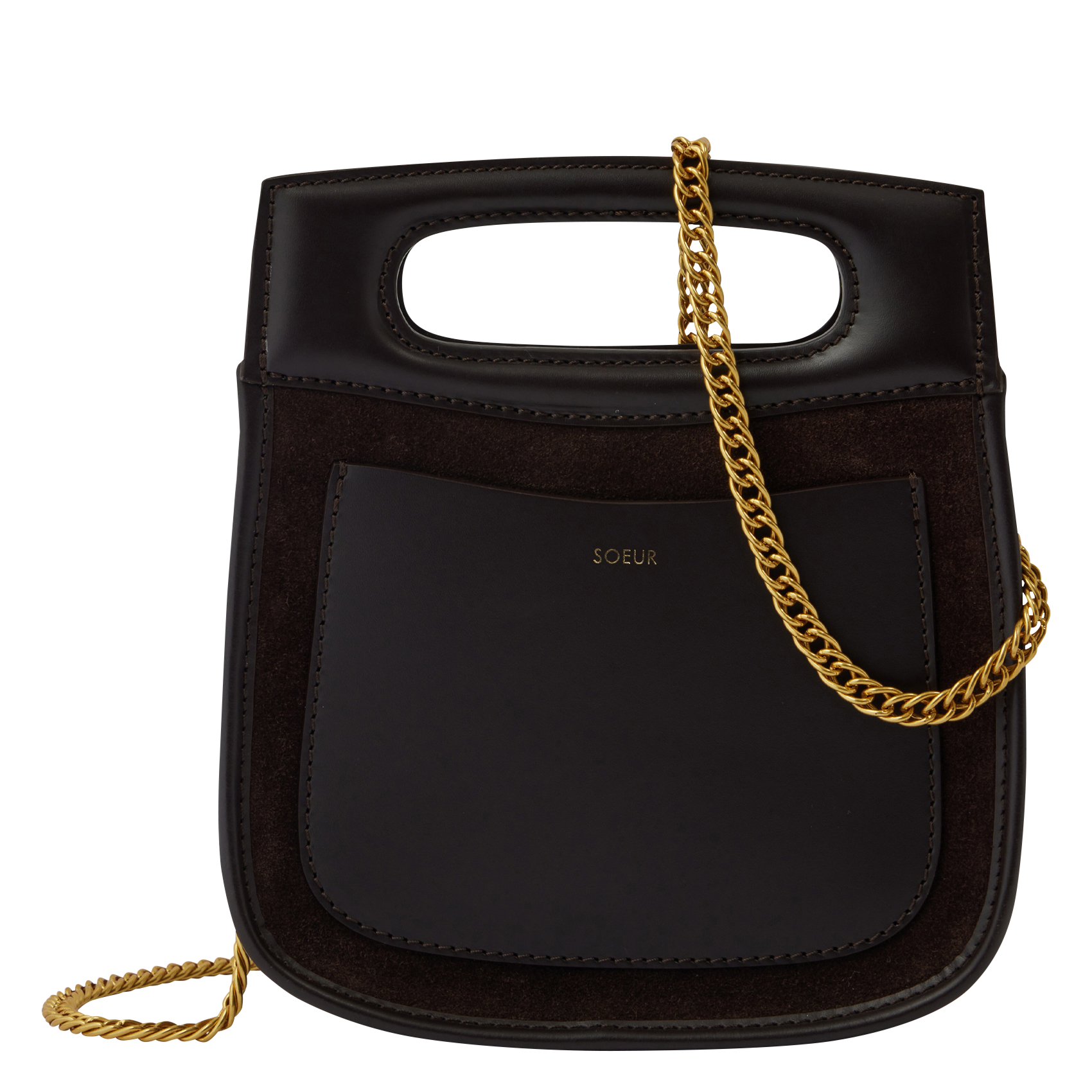 CHERI MINI - Sac à main en cuir | Marron
