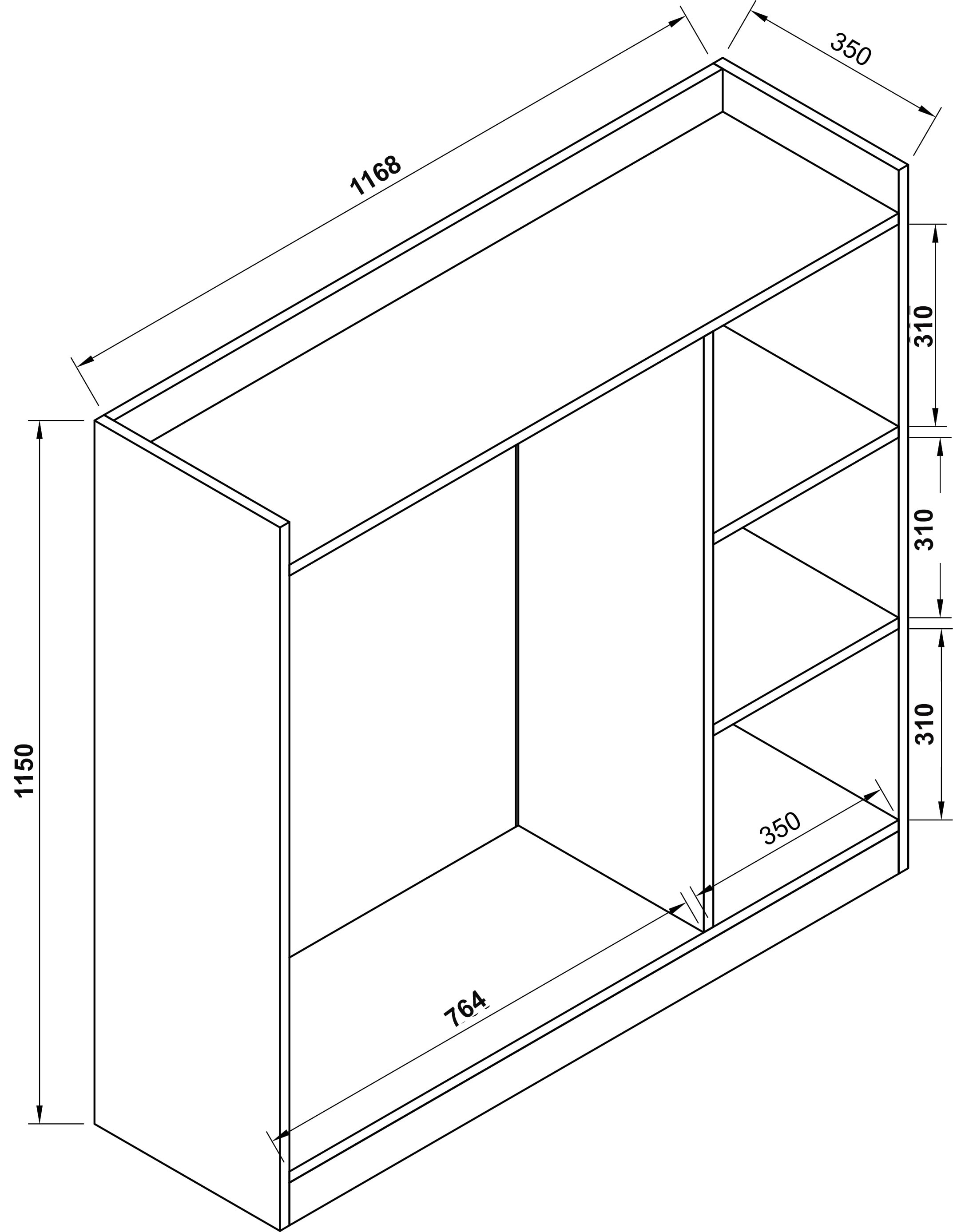 VCM Holz offener Kleiderschrank begehbarer Kleiderregal Schrank Kleiderstange Palosa M