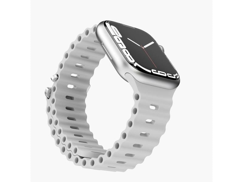 Vonmählen Wave Band Apple Watch 42/44/45/49 mm Light Gray Armband für Apple Watch 42/44/45/49 mm