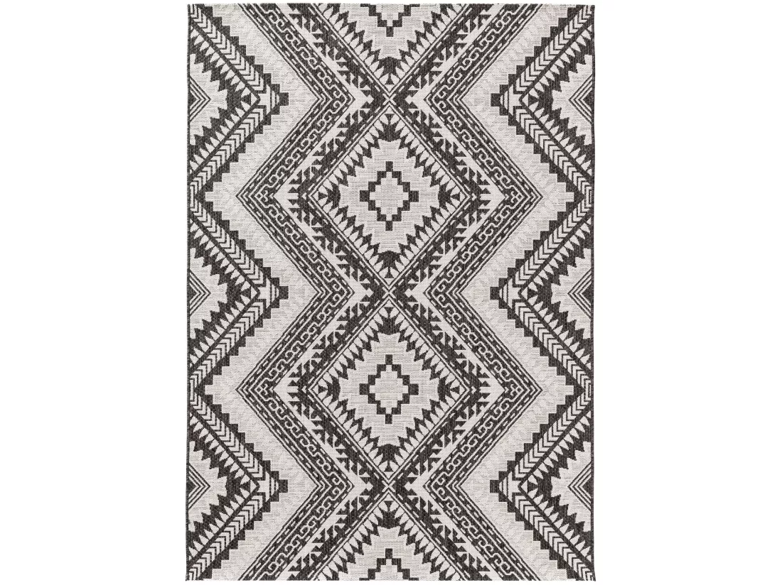 Tapis d'extérieur & intérieur Cleo Noir 80x150 cm