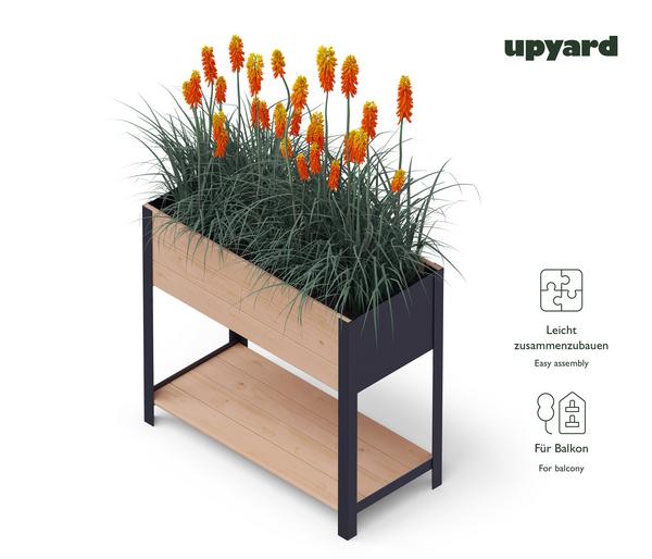 Upyard Holz-Pflanzkasten ModernBox mit Ablage,