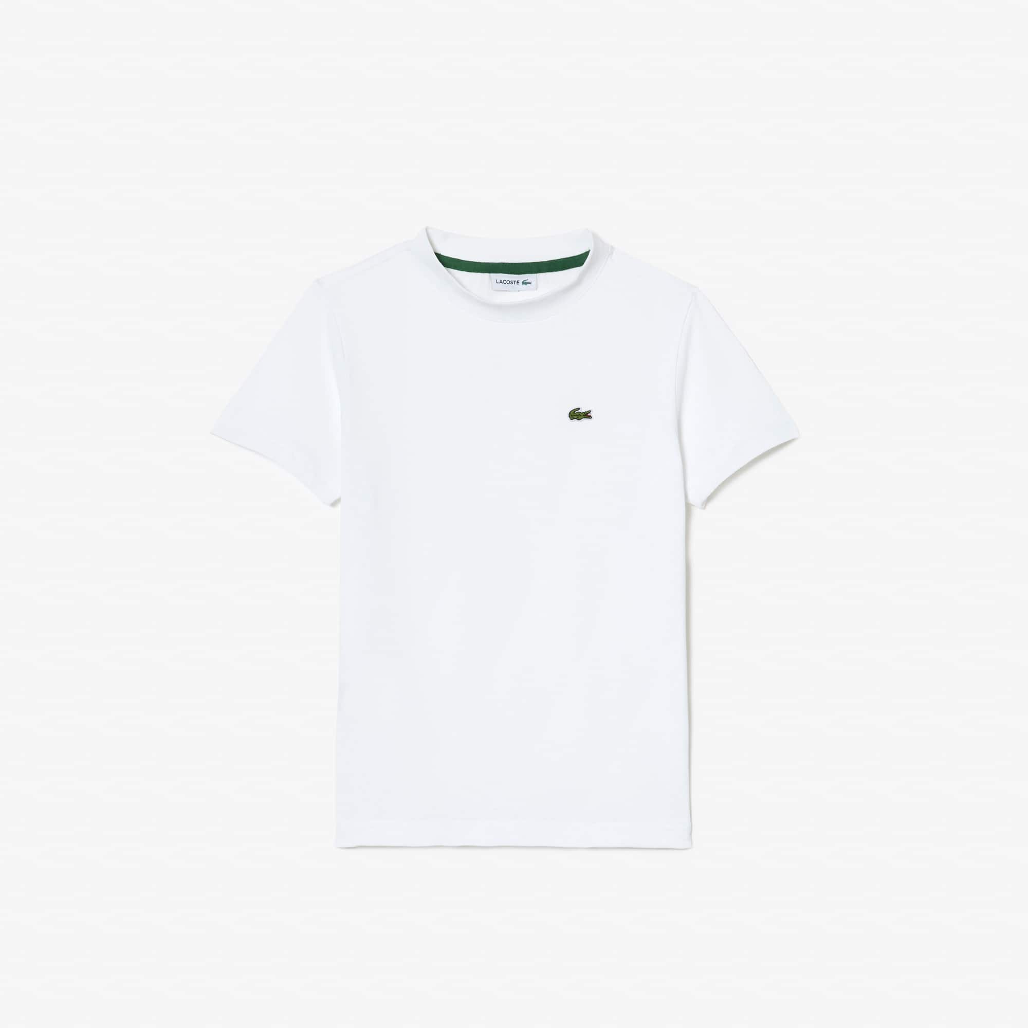 T-shirt uni en jersey de coton T-Shirts & Chemises - Blanc - Lacoste - Enfant