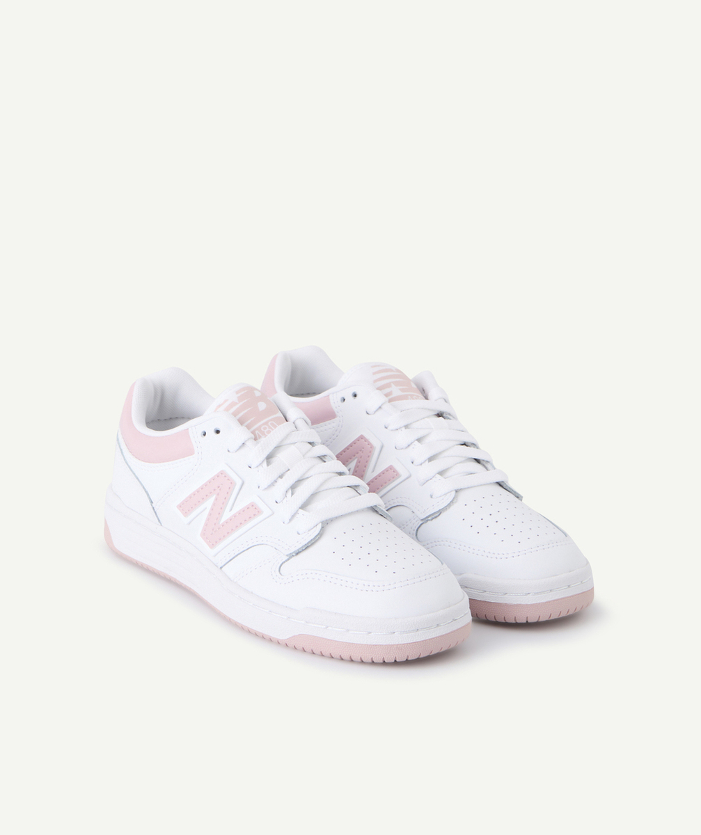 NEW BALANCEBASKETS À LACETS 480 ADO ROSE ET BLANC