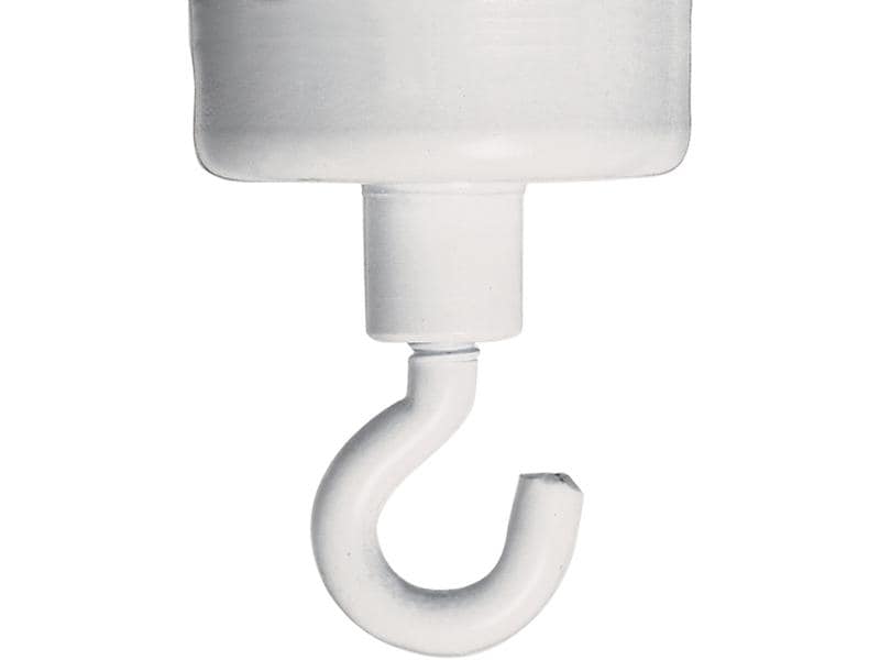 Franken Hakenmagnet Ø 37 mm, 1 Stück, Weiss Magnet mit Haken