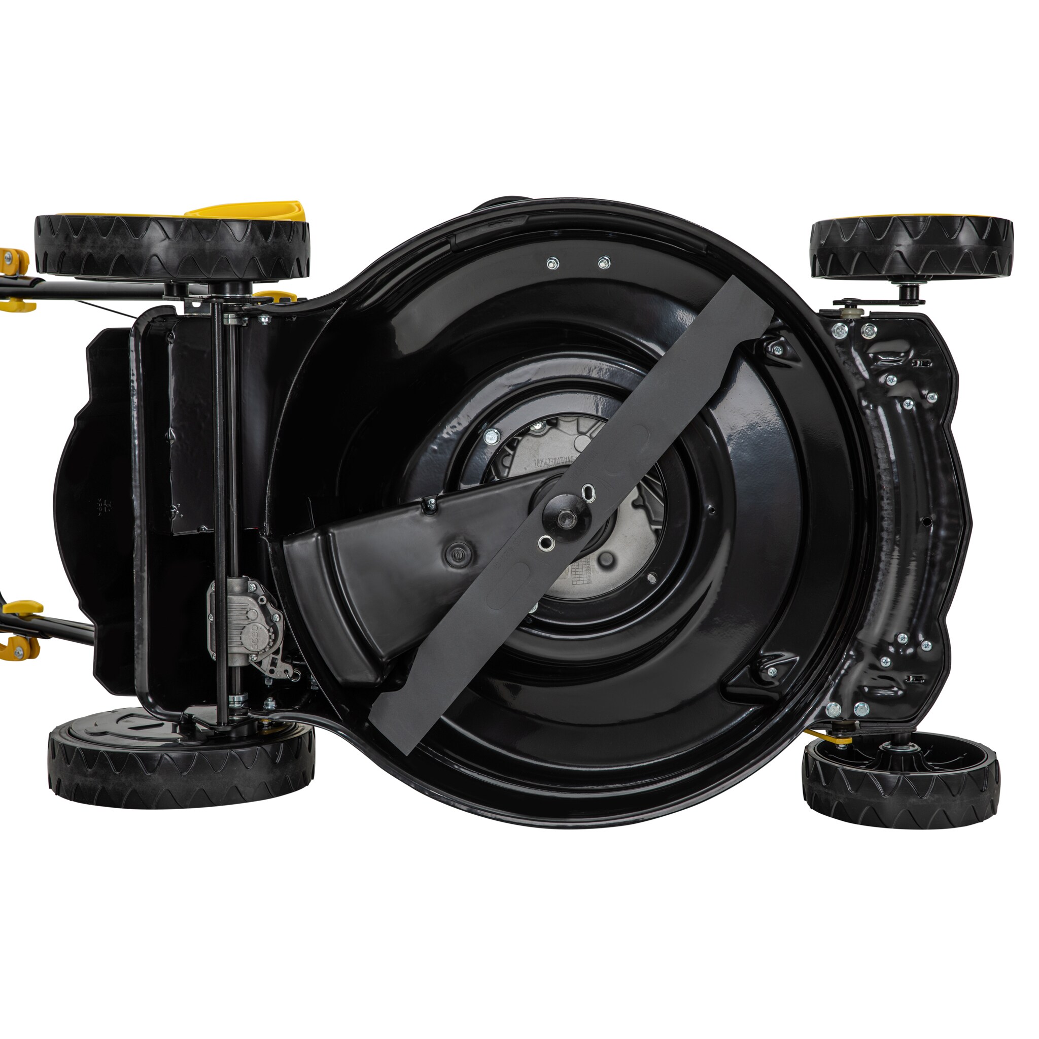 Craftfull Premium Benzin-Rasenmäher CR-196-10, 5in1, GT-Markengetriebe, 196cc-Motor, 4,4 kW, Euro 5 (Schwarz/Gelb)