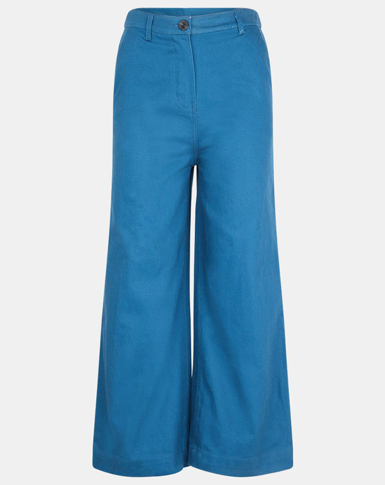 Galeries Lafayette Pantalon 7/8 en twill de coton biologique Clément bleu foncé