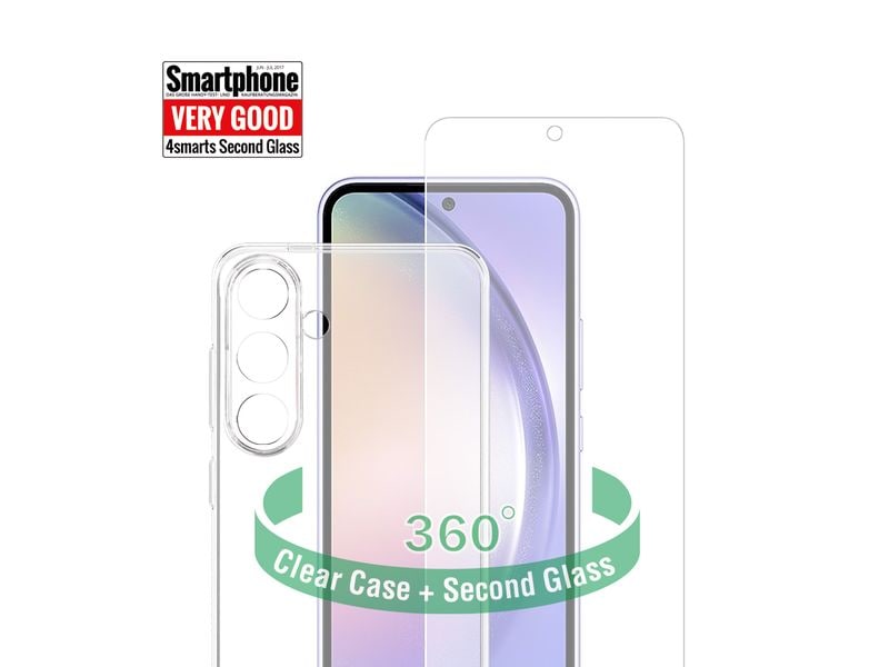 4smarts 360° Protection Set für Galaxy A55 5G Displayschutzfolie für das Samsung Galaxy A55 5G